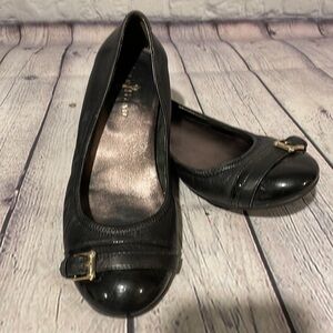 Cole Haan Nike Air Reesa black leather ballet flat